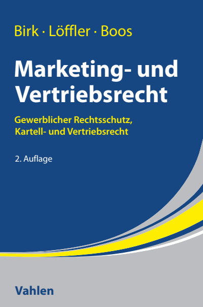 Cover of book: Marketing- und Vertriebsrecht