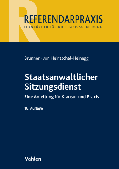 Cover of book: Staatsanwaltlicher Sitzungsdienst