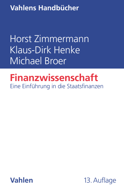 Cover of book: Finanzwissenschaft
