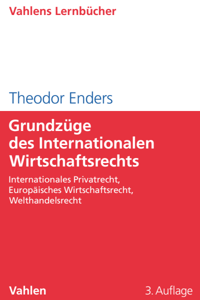 Cover of book: Grundzüge des Internationalen Wirtschaftsrechts