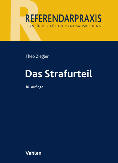 Cover of book: Das Strafurteil