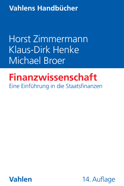 Cover of book: Finanzwissenschaft