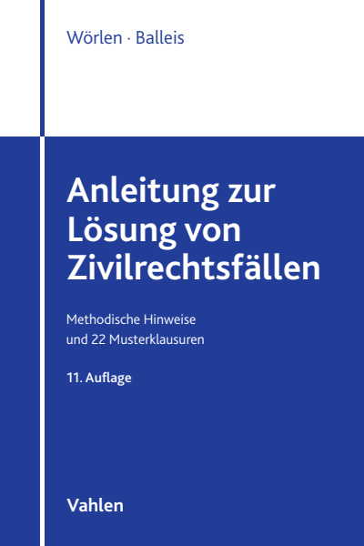 Cover of book: Anleitung zur Lösung von Zivilrechtsfällen