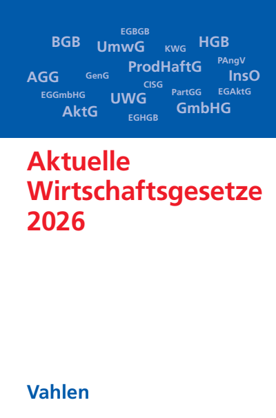 Cover des Buchs: Aktuelle Wirtschaftsgesetze 2026
