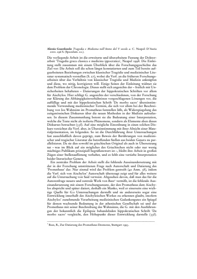 Cover der Ausgabe: Gnomon Jahrgang 76 (2004), Heft 2