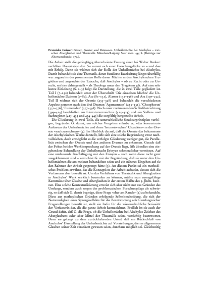 Cover der Ausgabe: Gnomon Jahrgang 78 (2006), Heft 6