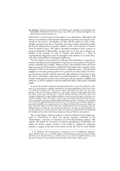 Cover der Ausgabe: Gnomon Jahrgang 79 (2007), Heft 3