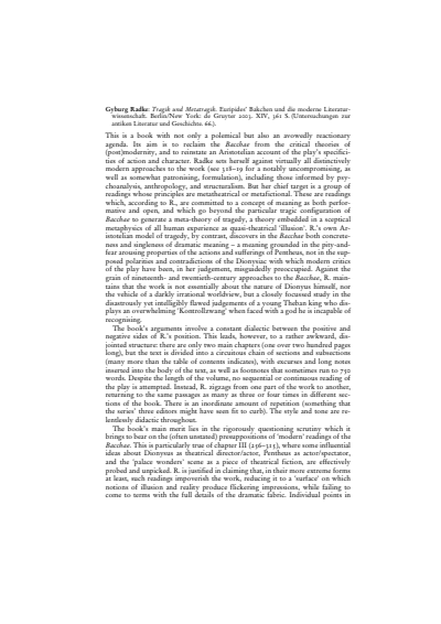 Cover der Ausgabe: Gnomon Jahrgang 79 (2007), Heft 6