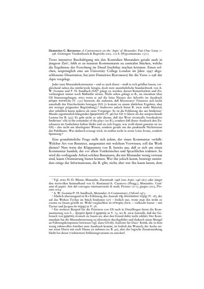 Cover der Ausgabe: Gnomon Jahrgang 80 (2008), Heft 1