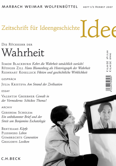 Cover der Ausgabe: Zeitschrift für Ideengeschichte Jahrgang 1 (2007), Heft 3
