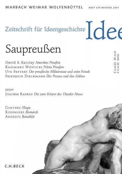Cover der Ausgabe: Zeitschrift für Ideengeschichte Jahrgang 5 (2011), Heft 4