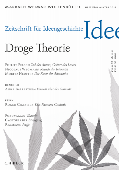 Cover der Ausgabe: Zeitschrift für Ideengeschichte Jahrgang 6 (2012), Heft 4