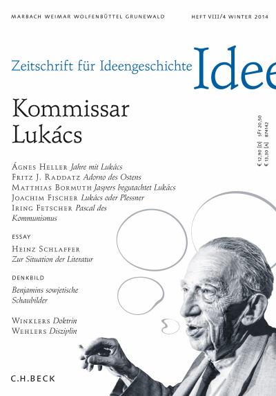 Cover der Ausgabe: Zeitschrift für Ideengeschichte Jahrgang 8 (2014), Heft 4