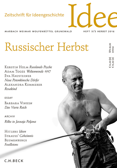Cover der Ausgabe: Zeitschrift für Ideengeschichte Jahrgang 10 (2016), Heft 3