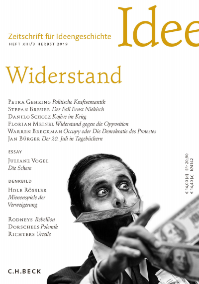 Cover der Ausgabe: Zeitschrift für Ideengeschichte Jahrgang 13 (2019), Heft 3
