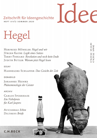 Cover der Ausgabe: Zeitschrift für Ideengeschichte Jahrgang 14 (2020), Heft 2