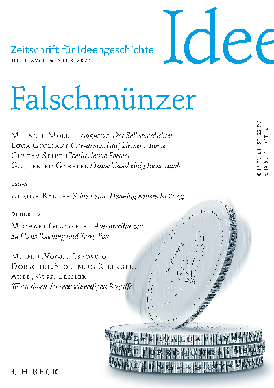 Cover der Ausgabe: Zeitschrift für Ideengeschichte Jahrgang 15 (2021), Heft 4