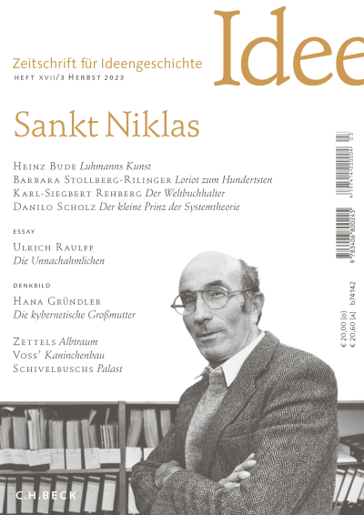 Cover der Ausgabe: Zeitschrift für Ideengeschichte Jahrgang 17 (2023), Heft 3