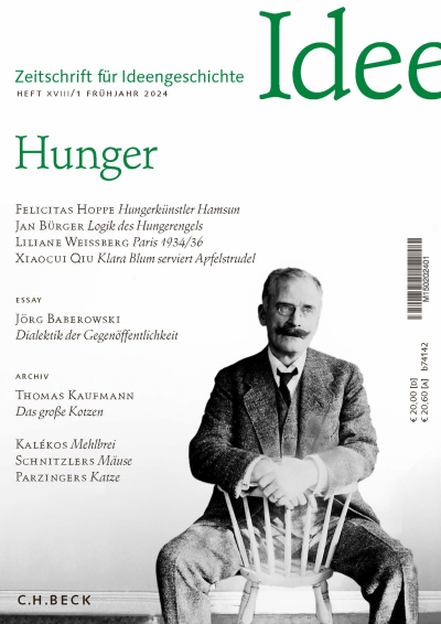 Cover der Ausgabe: Zeitschrift für Ideengeschichte Jahrgang 18 (2024), Heft 1