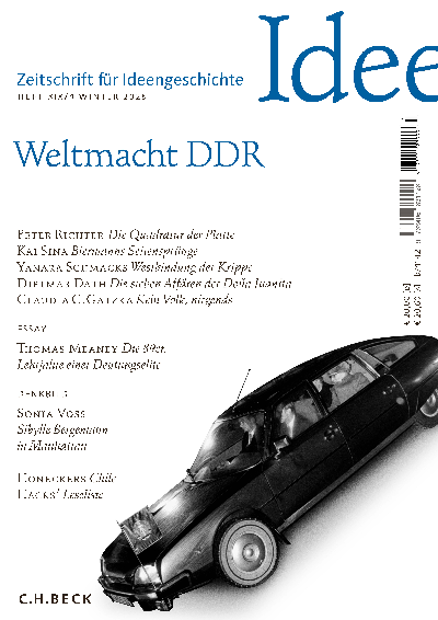 Cover of Volume: Zeitschrift für Ideengeschichte Volume 19 (2025), Edition 4