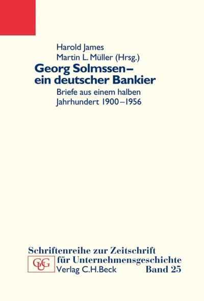 Cover of book: Georg Solmssen - ein deutscher Bankier