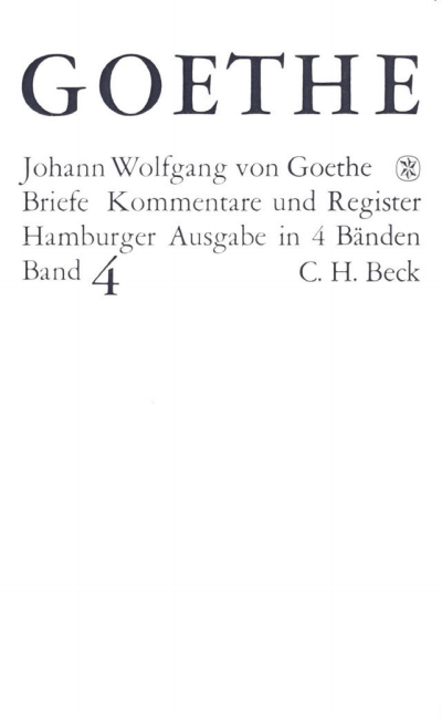 Cover of book: Goethes Briefe und Briefe an Goethe Bd. 4: Briefe der Jahre 1821-1832