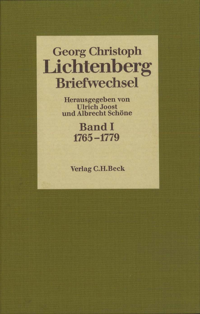 Cover of book: Lichtenberg Briefwechsel Bd. 1: 1765-1779