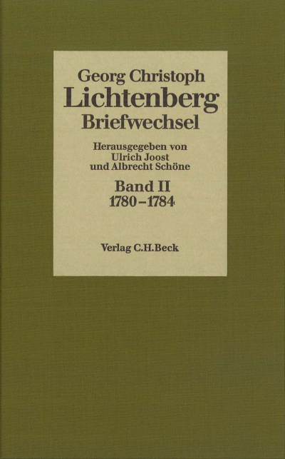 Cover of book: Lichtenberg Briefwechsel Bd. 2: 1780-1784