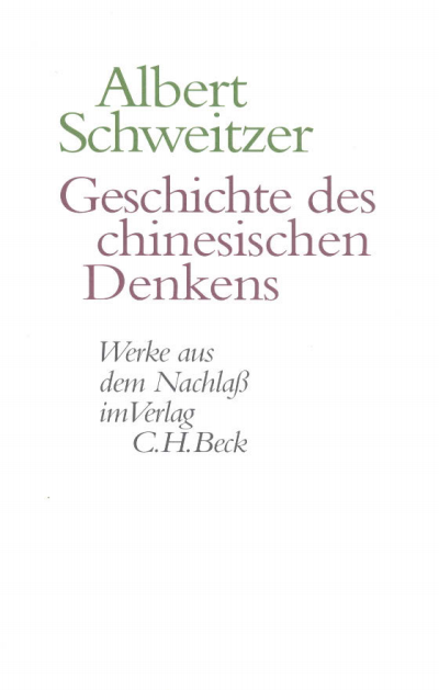 Cover of book: Geschichte des chinesischen Denkens