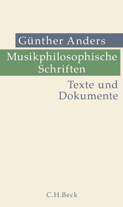 Cover of book: Musikphilosophische Schriften
