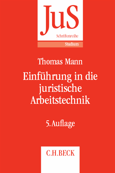 Cover des Buchs: Einführung in die juristische Arbeitstechnik
