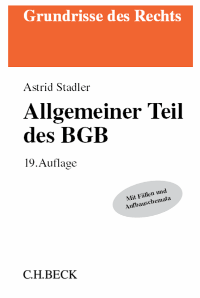 Cover of book: Allgemeiner Teil des BGB