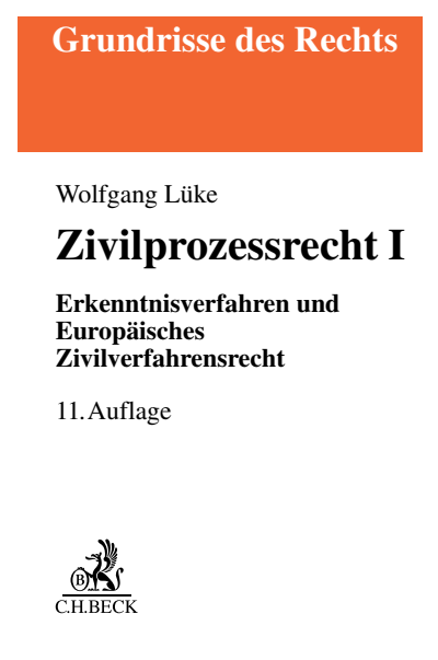 Cover of book: Zivilprozessrecht I