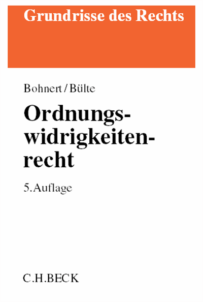 Cover des Buchs: Ordnungswidrigkeitenrecht