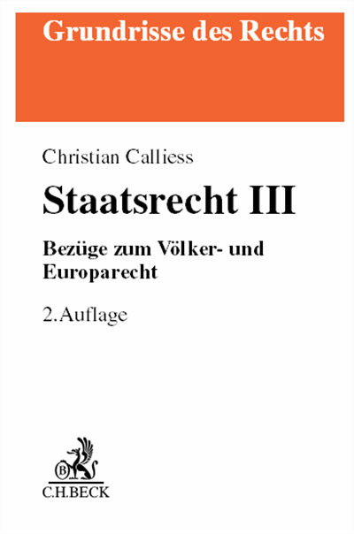 Cover of book: Staatsrecht III