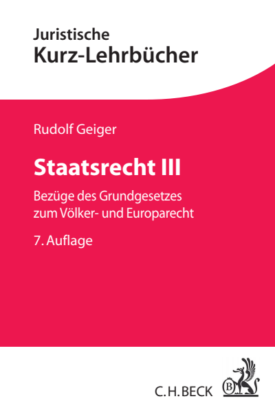 Cover of book: Staatsrecht III