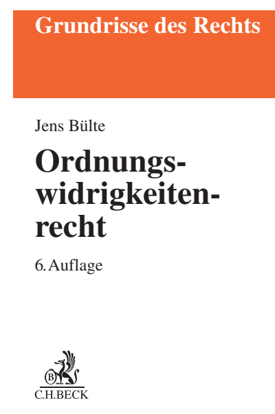 Cover des Buchs: Ordnungswidrigkeitenrecht