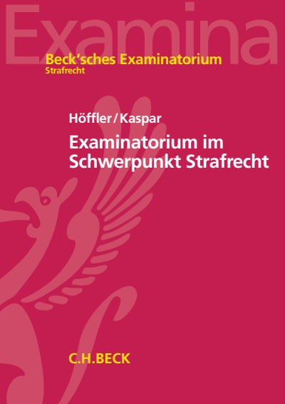 Cover des Buchs: Examinatorium im Schwerpunkt Strafrecht