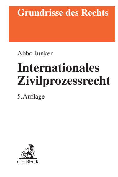 Cover of book: Internationales Zivilprozessrecht
