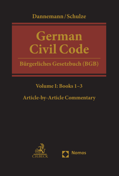 Cover des Buchs: German Civil Code Volume I