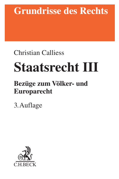 Cover of book: Staatsrecht III