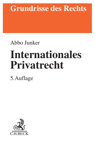 Cover of book: Internationales Privatrecht