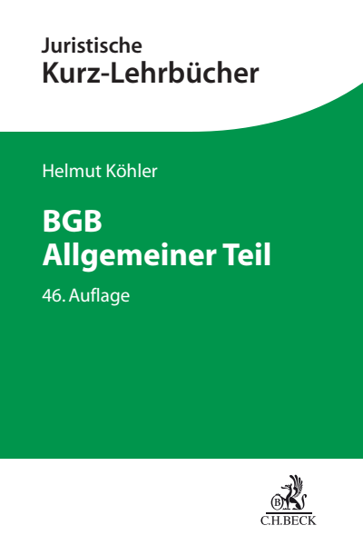 Cover of book: BGB Allgemeiner Teil