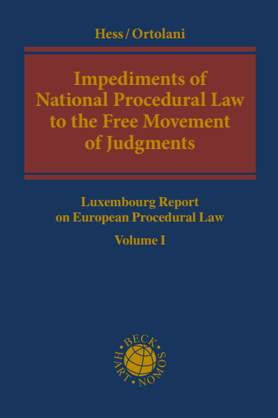 Cover of book: Impediments of National Procedural Law to the Free Movement of Judgments