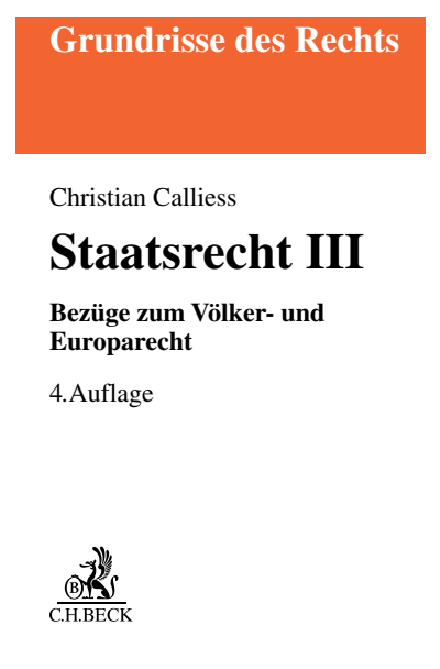 Cover of book: Staatsrecht III