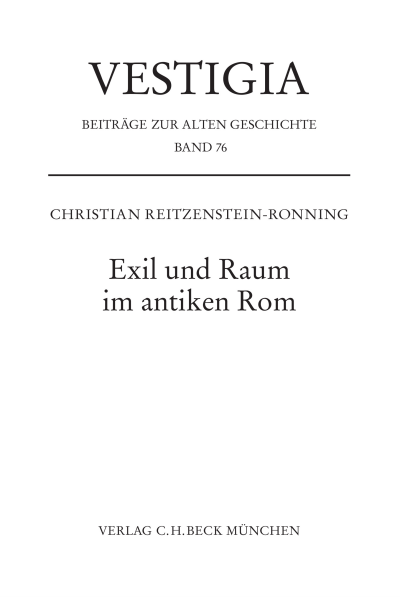 Cover des Buchs: Exil und Raum im antiken Rom