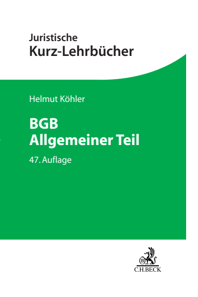 Cover of book: BGB Allgemeiner Teil