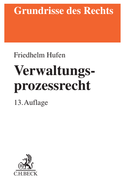 Cover des Buchs: Verwaltungsprozessrecht