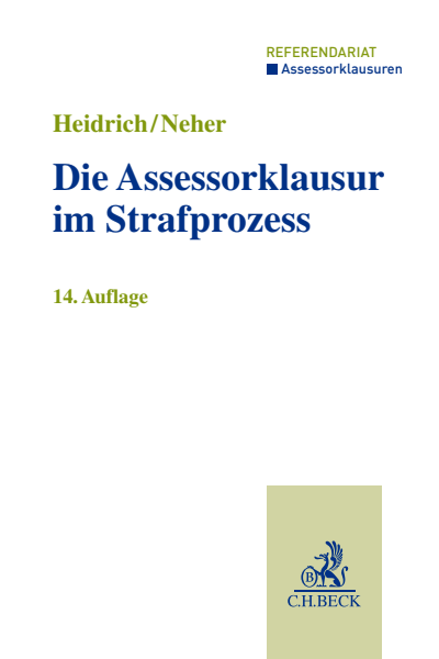 Cover of book: Die Assessorklausur im Strafprozess