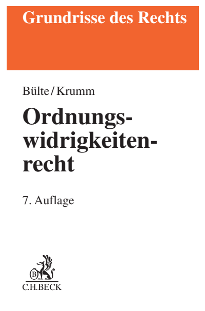 Cover des Buchs: Ordnungswidrigkeitenrecht